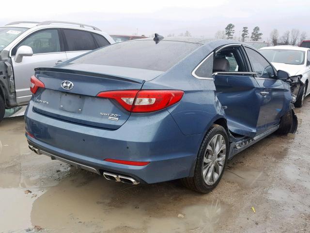 5NPE34AB9FH173984 - 2015 HYUNDAI SONATA SPO TEAL photo 4