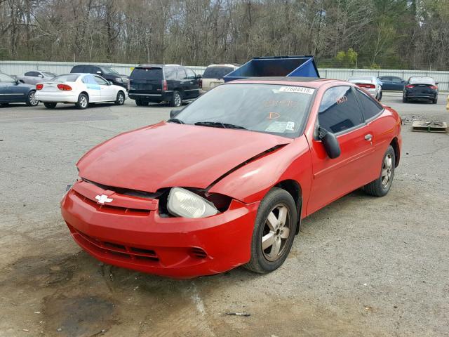 1G1JF12F537187590 - 2003 CHEVROLET CAVALIER L RED photo 2