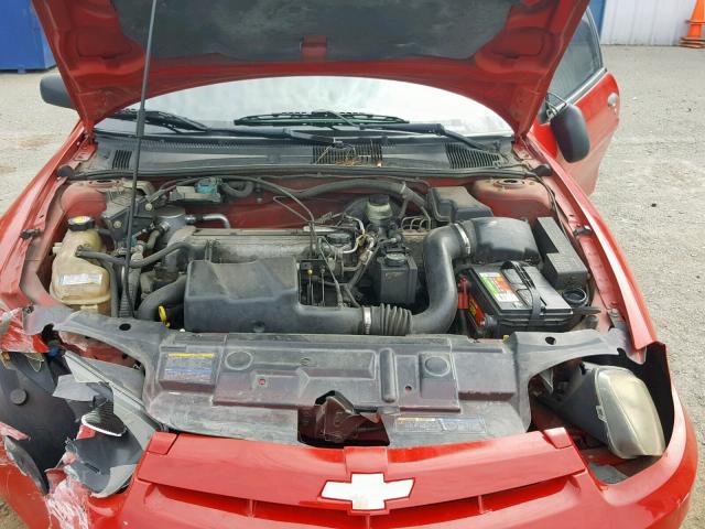 1G1JF12F537187590 - 2003 CHEVROLET CAVALIER L RED photo 7