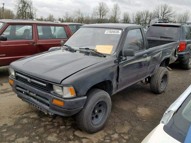 4TARN81A0PZ084238 - 1993 TOYOTA PICKUP 1/2 BLACK photo 2