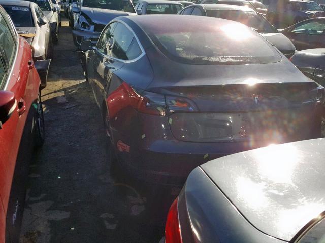 5YJ3E1EA5HF000630 - 2017 TESLA MODEL 3 GRAY photo 3