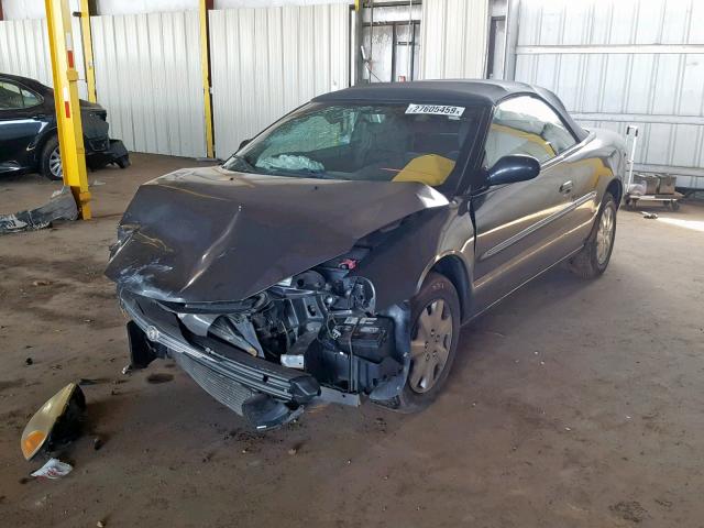 1C3EL45X54N235484 - 2004 CHRYSLER SEBRING LX GRAY photo 2