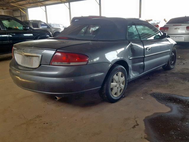 1C3EL45X54N235484 - 2004 CHRYSLER SEBRING LX GRAY photo 4