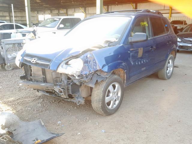 KM8JM12B86U341818 - 2006 HYUNDAI TUCSON GL BLUE photo 2