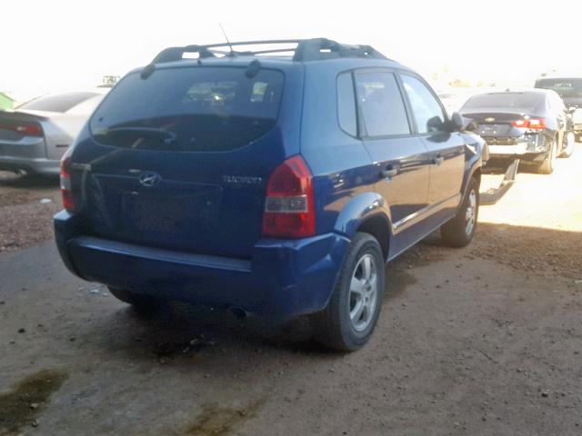 KM8JM12B86U341818 - 2006 HYUNDAI TUCSON GL BLUE photo 4