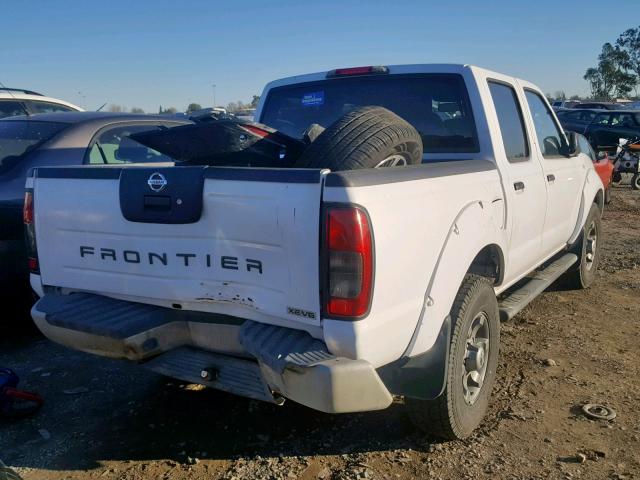 1N6ED27T14C427307 - 2004 NISSAN FRONTIER C WHITE photo 4