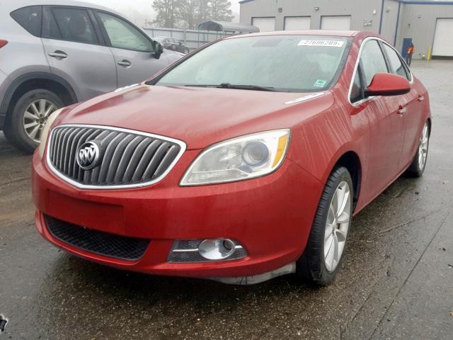 1G4PP5SK1D4227505 - 2013 BUICK VERANO RED photo 2