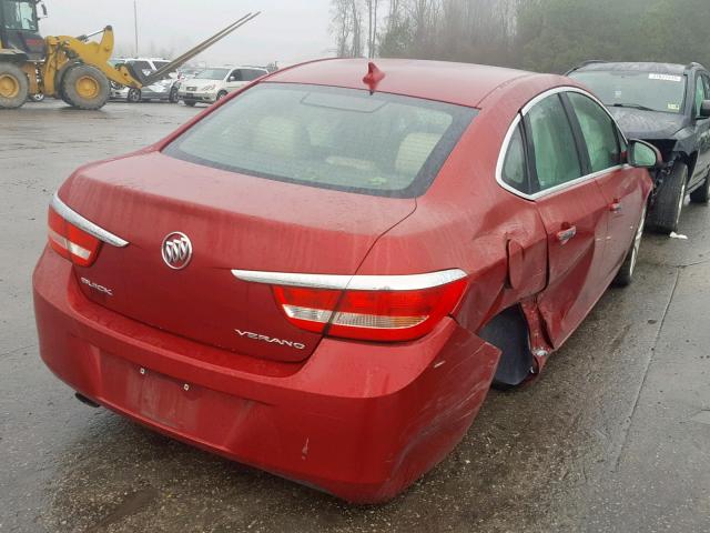 1G4PP5SK1D4227505 - 2013 BUICK VERANO RED photo 4