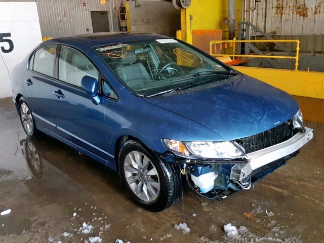 2HGFA1F91AH550633 - 2010 HONDA CIVIC EXL BLUE photo 1