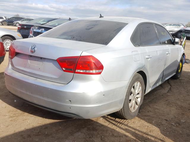 1VWAP7A38DC049742 - 2013 VOLKSWAGEN PASSAT S GRAY photo 4