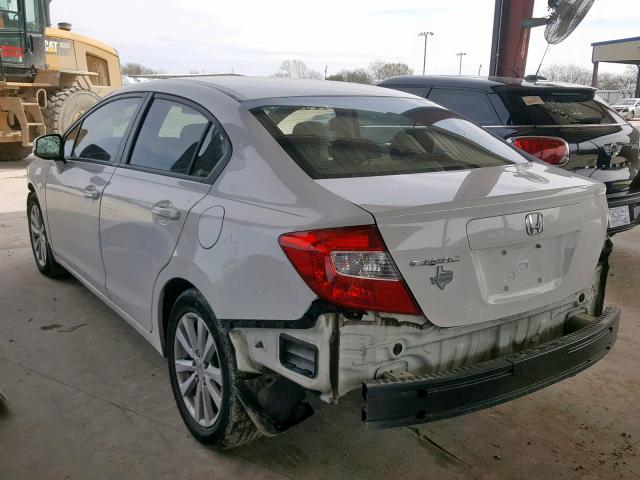 2HGFB2F91CH500868 - 2012 HONDA CIVIC EXL WHITE photo 3