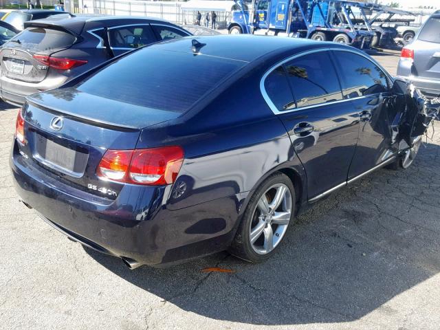 JTHBC96S975007618 - 2007 LEXUS GS 450H BLUE photo 4