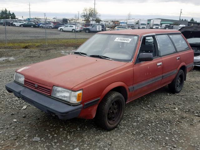 JF2AN52B9MD405467 - 1991 SUBARU LOYALE RED photo 2