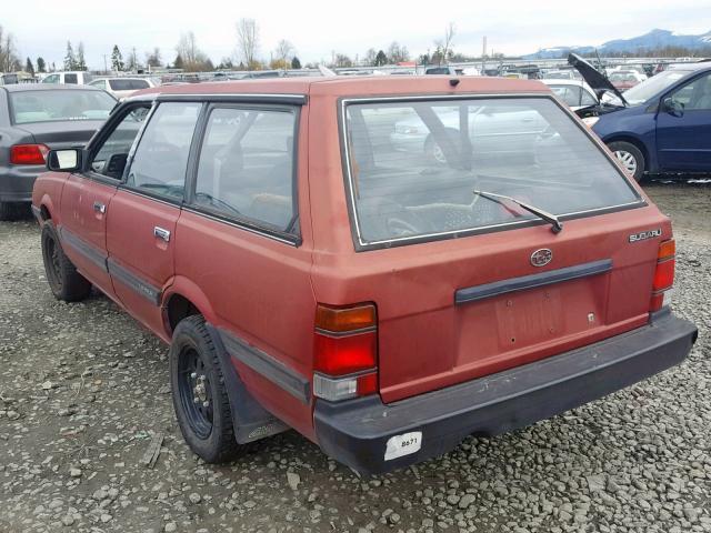 JF2AN52B9MD405467 - 1991 SUBARU LOYALE RED photo 3