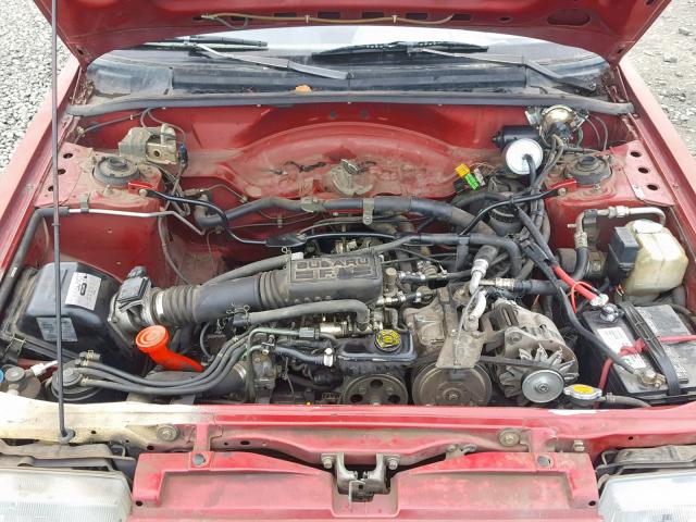 JF2AN52B9MD405467 - 1991 SUBARU LOYALE RED photo 7