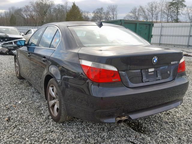 WBANA53525B857002 - 2005 BMW 525 I BLACK photo 3