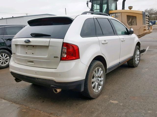 2FMDK3JCXDBC81309 - 2013 FORD EDGE SEL WHITE photo 4