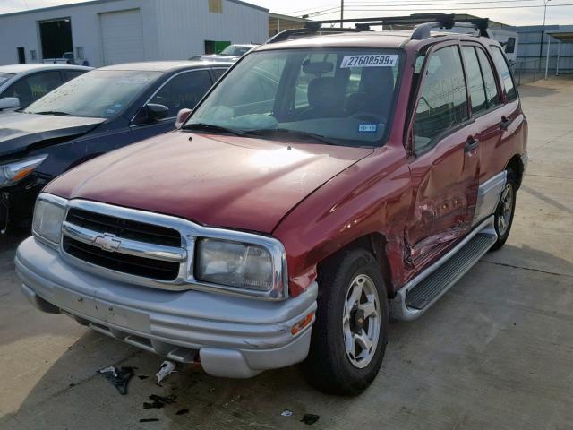 2CNBE634516910629 - 2001 CHEVROLET TRACKER LT RED photo 2