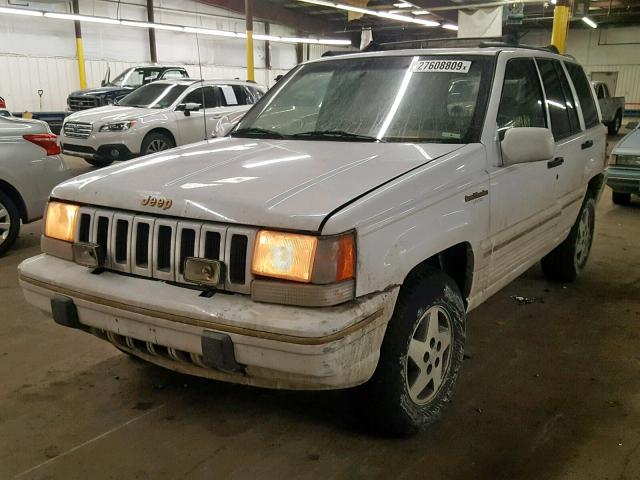 1J4GZ78S2SC751311 - 1995 JEEP GRAND CHER WHITE photo 2