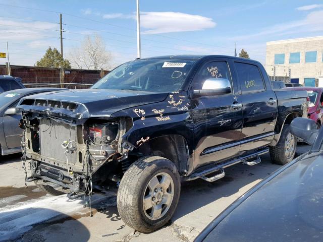 5TFAW5F18EX391283 - 2014 TOYOTA TUNDRA CRE BLACK photo 2