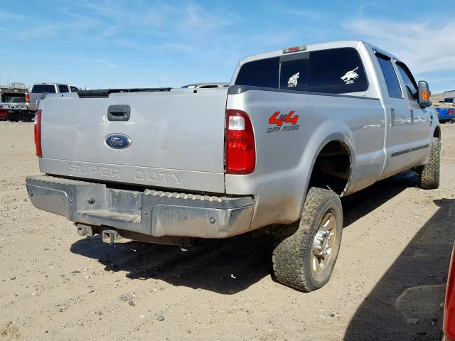 1FTWW31R28EB37303 - 2008 FORD F350 SRW S SILVER photo 4