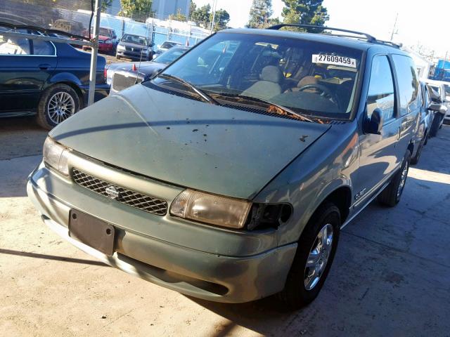 4N2DN1118VD838421 - 1997 NISSAN QUEST XE GREEN photo 2