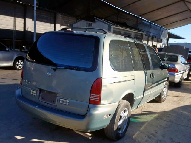 4N2DN1118VD838421 - 1997 NISSAN QUEST XE GREEN photo 4