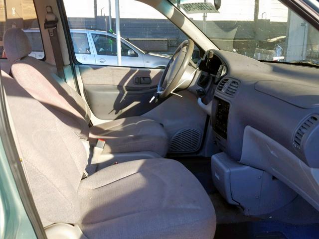 4N2DN1118VD838421 - 1997 NISSAN QUEST XE GREEN photo 5