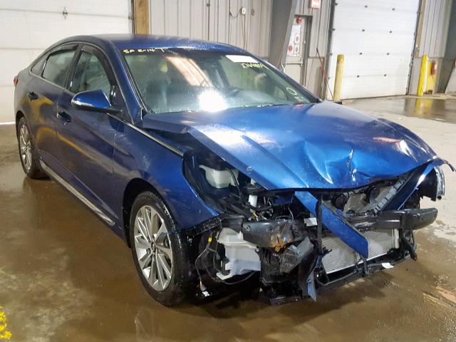 5NPE34AF7FH057301 - 2015 HYUNDAI SONATA SPO BLUE photo 1