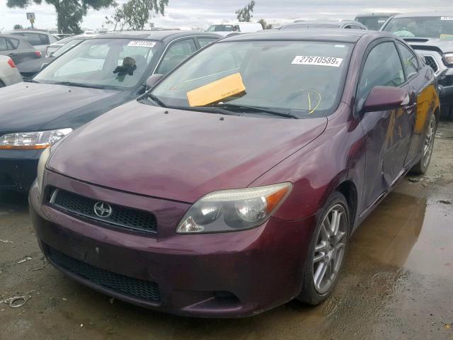 JTKDE177770145776 - 2007 TOYOTA SCION TC MAROON photo 2