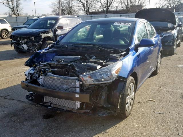 3KPA24AB0JE078406 - 2018 KIA RIO LX BLUE photo 2