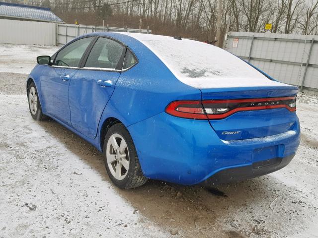 1C3CDFBB8FD227669 - 2015 DODGE DART SXT BLUE photo 3