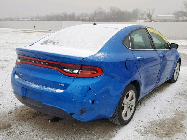 1C3CDFBB8FD227669 - 2015 DODGE DART SXT BLUE photo 4