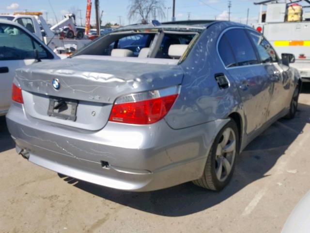 WBANE53536CK86796 - 2006 BMW 525 I GRAY photo 4