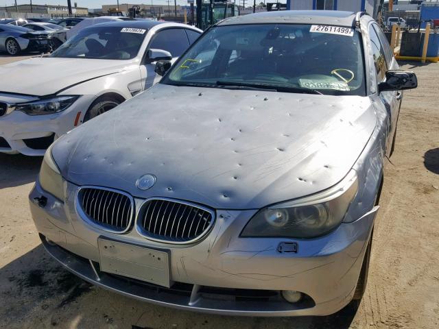 WBANE53536CK86796 - 2006 BMW 525 I GRAY photo 9