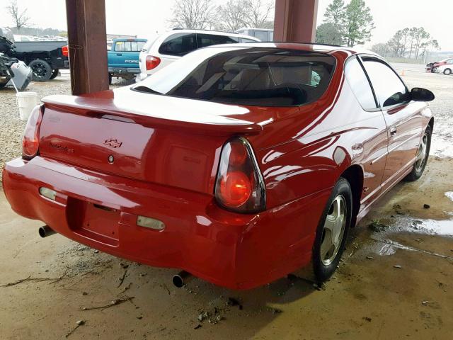 2G1WX12K049209589 - 2004 CHEVROLET MONTE CARL RED photo 4