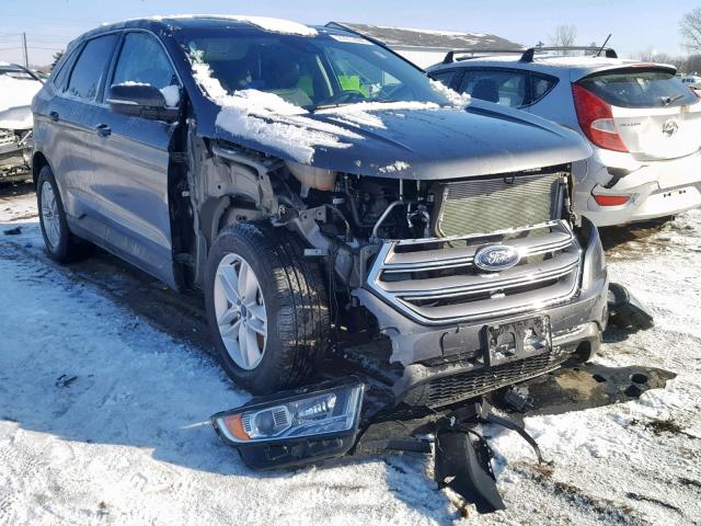 2FMPK4J98JBB49734 - 2018 FORD EDGE SEL GRAY photo 1