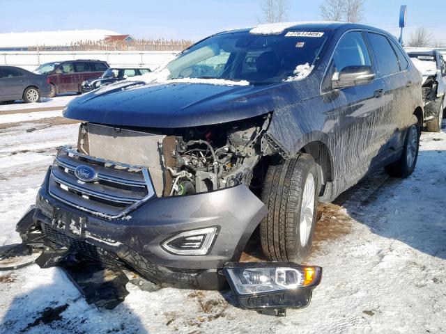 2FMPK4J98JBB49734 - 2018 FORD EDGE SEL GRAY photo 2