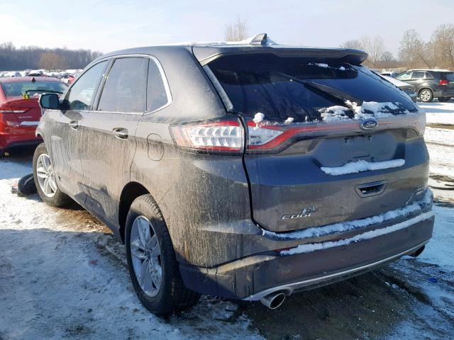 2FMPK4J98JBB49734 - 2018 FORD EDGE SEL GRAY photo 3