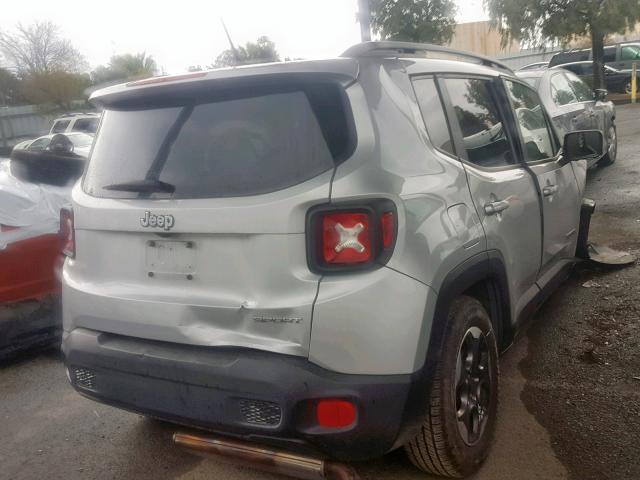 ZACCJAAB0HPE79428 - 2017 JEEP RENEGADE S SILVER photo 4