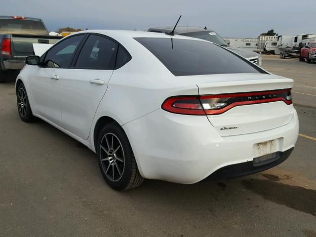 1C3CDFAAXFD406742 - 2015 DODGE DART SE WHITE photo 3