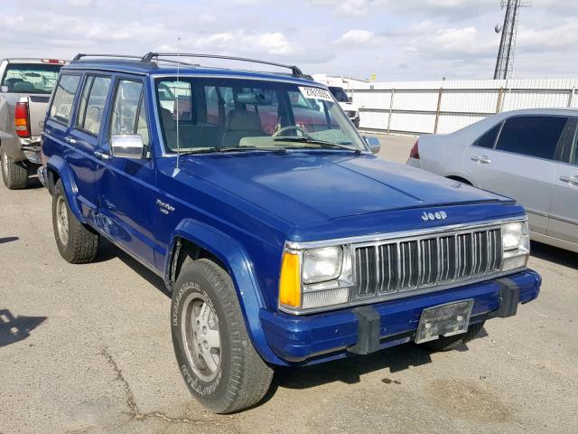 1J4FJ58S4ML520291 - 1991 JEEP CHEROKEE BLUE photo 1