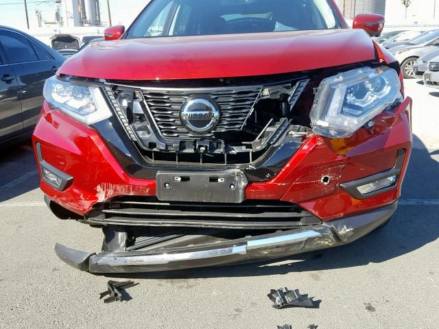 5N1ET2MT9JC825754 - 2018 NISSAN ROGUE SV H RED photo 9