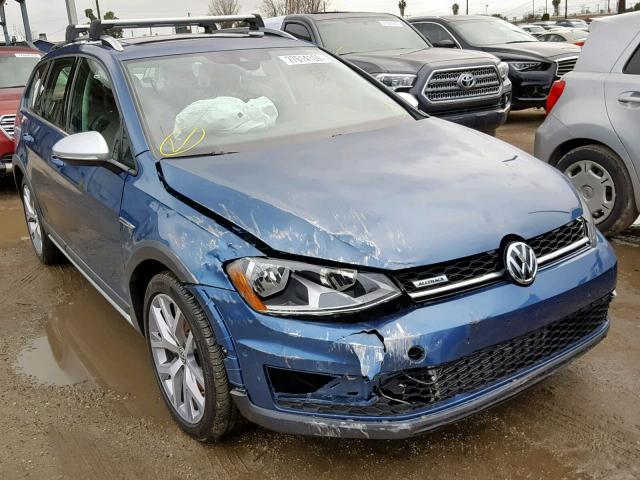 3VWH17AU9JM757954 - 2018 VOLKSWAGEN GOLF ALLTR BLUE photo 1