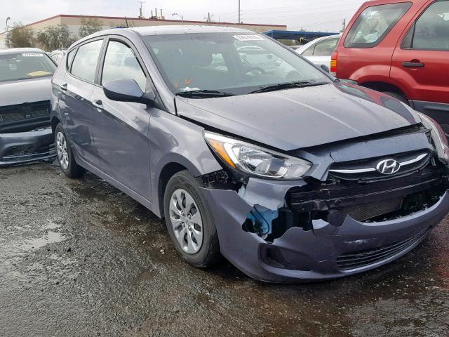 KMHCT5AE1HU347090 - 2017 HYUNDAI ACCENT SE GRAY photo 1