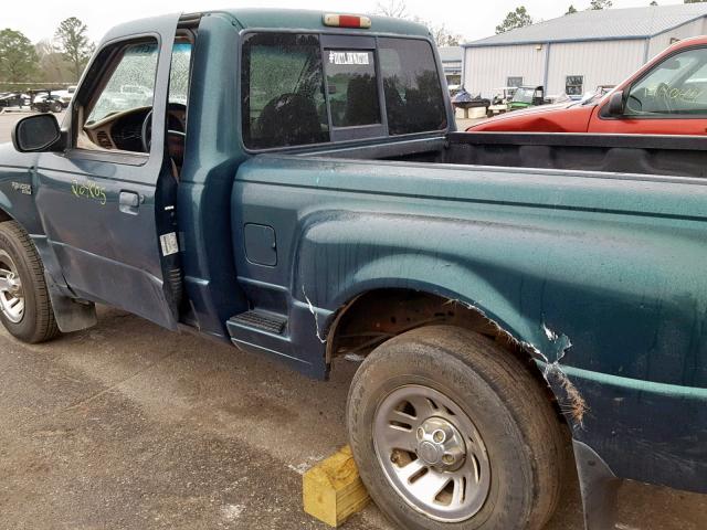 1FTYR10C4WTA75977 - 1998 FORD RANGER GREEN photo 9