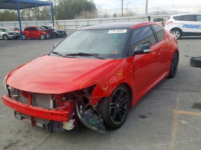 JTKJF5C74D3052799 - 2013 TOYOTA SCION TC RED photo 2