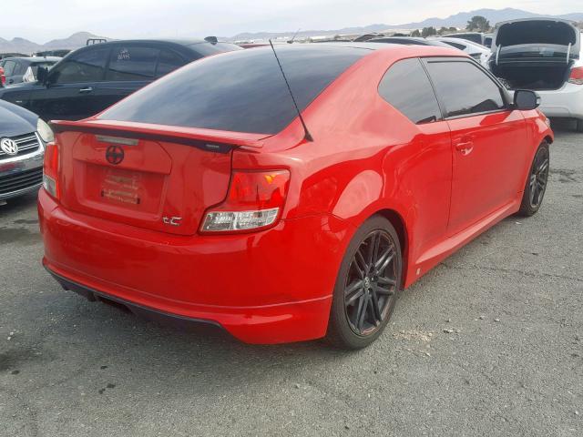 JTKJF5C74D3052799 - 2013 TOYOTA SCION TC RED photo 4
