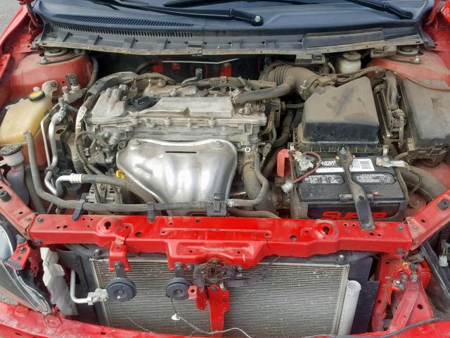 JTKJF5C74D3052799 - 2013 TOYOTA SCION TC RED photo 7