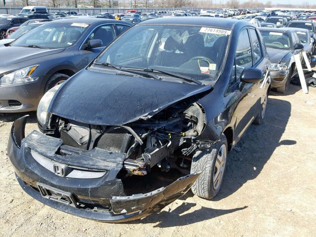 JHMGD37458S065664 - 2008 HONDA FIT BLACK photo 2